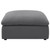 Hobson - Square Upholstered Ottoman - Charcoal
