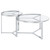 Delia - 2 Piece Round Glass Top Nesting Coffee Table - Chrome