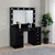 Acena - 7-Drawer Vanity Set With Lighting - Black High Gloss