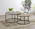 Lainey - 2 Piece Round Nesting Coffee Table - Distressed Pine