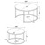 Lainey - 2 Piece Round Nesting Coffee Table - Distressed Pine