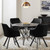 Arika - Leatherette Upholstered Swivel Dining Arm Chair - Black