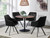Arika - Leatherette Upholstered Swivel Dining Arm Chair - Black