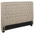 Chloe - Upholstered California King Panel Headboard - Oatmeal