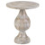 Dianella - Round Pedestal Base Accent Side Table - White Washed