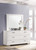 Felicity - 6-Drawer Wood Dresser With Mirror - White High Gloss