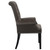 Alana - Velvet Upholstered Dining Arm Chair - Brown