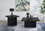 Devar - Square Engineered Wood Cocktail Coffee Table - Black