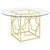 Starlight - Round Glass Top Metal Dining Table - Brass