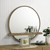 Arini - Round Vanity Wall Mirror With Shelf - Sand Wash