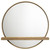 Arini - Round Vanity Wall Mirror With Shelf - Sand Wash