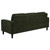Ruth - 3 Piece Fabric Upholstered Track Arm Sofa - Matcha Green