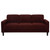 Ruth - 2 Piece Fabric Upholstered Track Arm Sofa - Rust Red