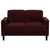 Ruth - 2 Piece Fabric Upholstered Track Arm Sofa - Rust Red