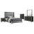 Lucia - 5 Piece Queen Bedroom Set Black - Gray And Black
