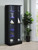 Cabra - 4-Door LED Curio Display Cabinet - Black High Gloss