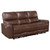 Greenfield - Upholstered Power Reclining Sofa - Saddle Brown