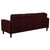 Ruth - 77" Fabric Upholstered Track Arm Sofa - Rust Red