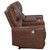 Greenfield - Upholstered Power Reclining Loveseat - Saddle Brown