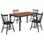 Hollyoak - 5 Piece Rectangular Dining Set - Walnut And Black