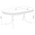 Retro - 5 Piece Oval Dining Table Set - White And Red