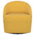 Leon - Upholstered Barrel Accent Swivel Chair - Mustard Yellow