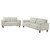 Deerhurst - 2 Piece Upholstered Track Arm Sofa Set - Greige