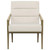 Kirra - Upholstered Metal Arm Accent Chair - Cream