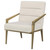 Kirra - Upholstered Metal Arm Accent Chair - Cream