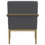 Kirra - Upholstered Metal Arm Accent Chair - Dark Gray
