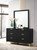 Kendall - 6-Drawer Dresser With Mirror - Black