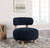 Zonie - Boucle Upholstered Barrel Back Accent Chair - Blue