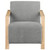Diego - Upholstered Accent Arm Chair With Wood Arms - Gray