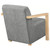 Diego - Upholstered Accent Arm Chair With Wood Arms - Gray