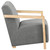 Diego - Upholstered Accent Arm Chair With Wood Arms - Gray