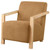 Diego - Upholstered Accent Arm Chair With Wood Arms - Honey