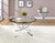 Brooke - 2 Piece Round Glass Top Coffee Table Set - Chrome