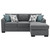Storey - Upholstered Sleeper Sectional Chaise Sofa - Gray