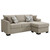 Storey - Upholstered Sleeper Sectional Chaise Sofa - Camel