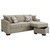 Storey - Upholstered Sleeper Sectional Chaise Sofa - Camel