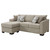 Storey - Upholstered Sleeper Sectional Chaise Sofa - Camel