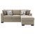 Storey - Upholstered Sleeper Sectional Chaise Sofa - Camel
