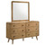 Robyn - 6-Drawer Bedroom Dresser And Mirror - Light Ash