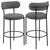 Viola - Boucle Upholstered Bar Chair (Set of 2) - Gray