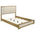 Hyland - Wood Queen LED Panel Bed - Natural And White