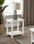 Payne - Wood End Table With Shelf - White