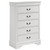 Louis Philippe - 5 Piece Full Bedroom Set - White