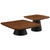 Eason - 2 Piece Coffee Table Set - Walnut And Black