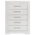 Ives - 5-Drawer Bedroom Chest Of Drawers - White High Gloss