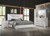 Ives - 4 Piece Eastern King Bedroom Set - White High Gloss